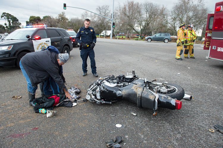 Motorcycle down on State Rte. 4